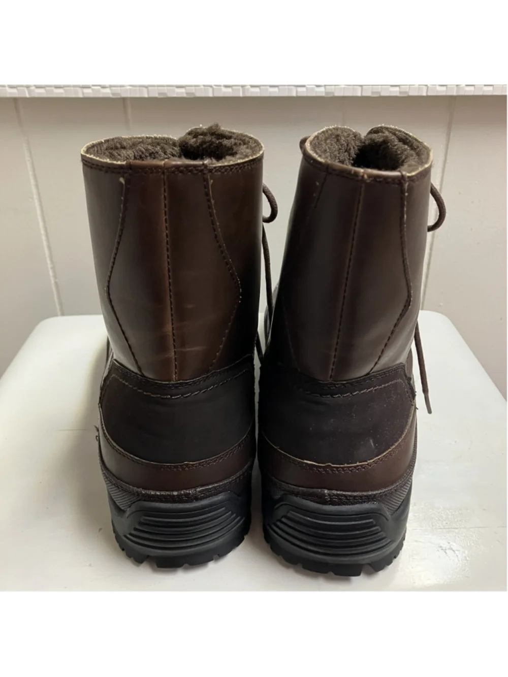 NEW $168 Unlisted Imagi-Nation Mens Mid-calf Winter Boots Kenneth Cole 10M Brown